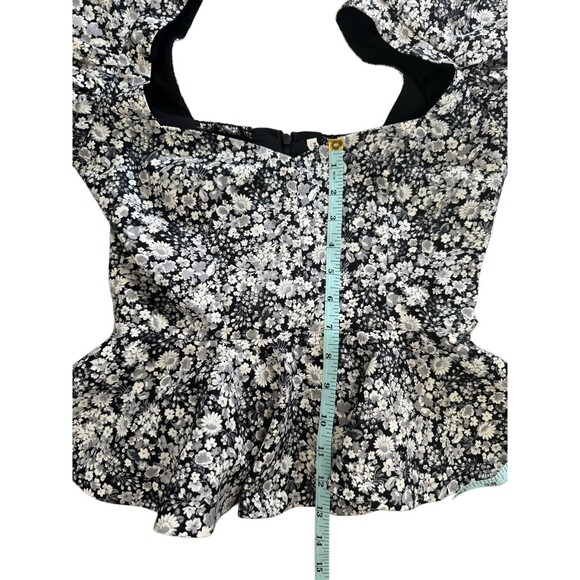 Amanda Uprichard Natasha Top Leola Floral Size S Preppy Peplum Classy Workwear - Picture 5 of 8